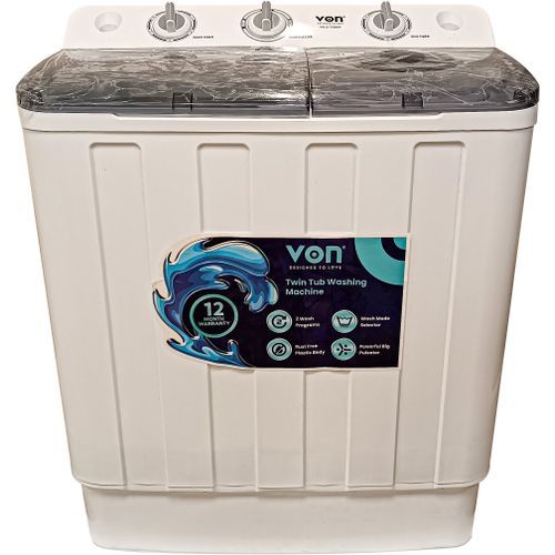 VON VALS-75BWY Twin Tub Washing Machine - 7.5Kg (1YR WRTY)