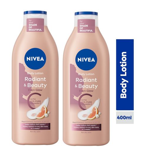 NIVEA Radiant & Beauty Even Glow Body Lotion For Women - 400ml - (Pack of 2)